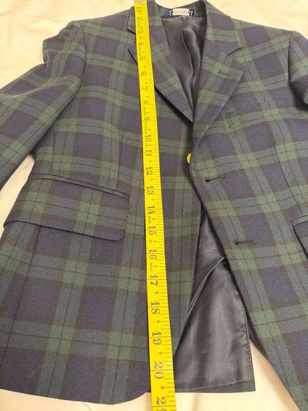 Brooks Brothers Boys Classic Navy Blue/Green Blazer with Gold Buttons, Size 8. - Picture 15 of 17